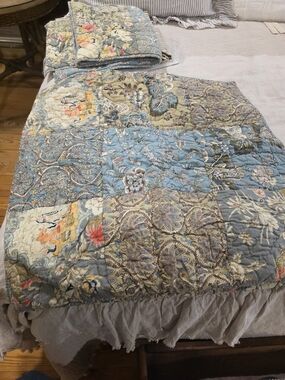 Pottery Barn Euro Shams- Blue Multi